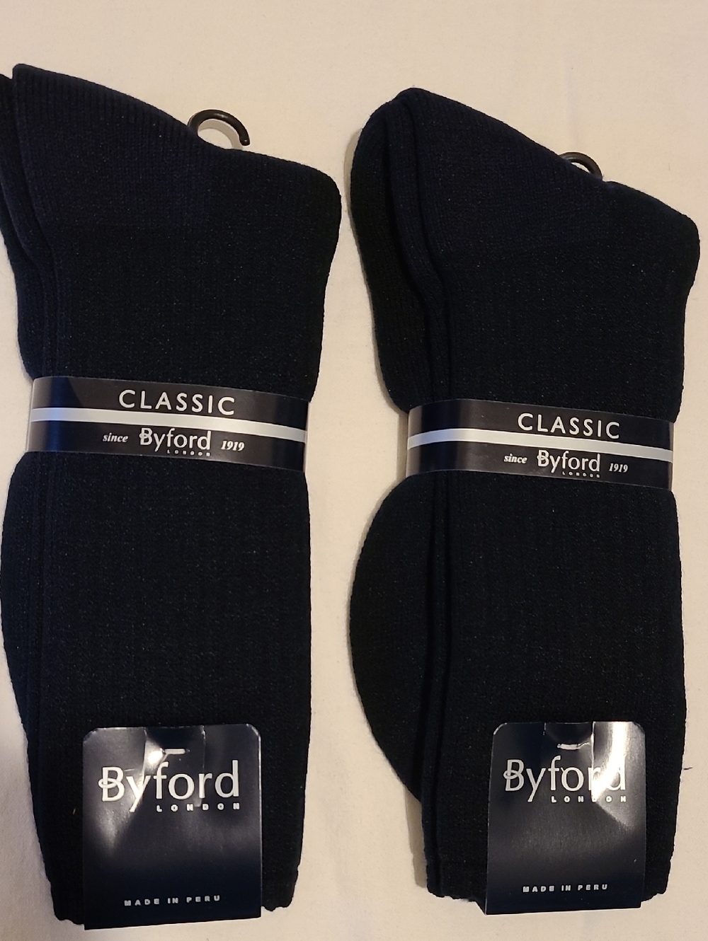 Byford London Classic Made In Peru, Navy BY5181, Bundle Of 2 Pairs